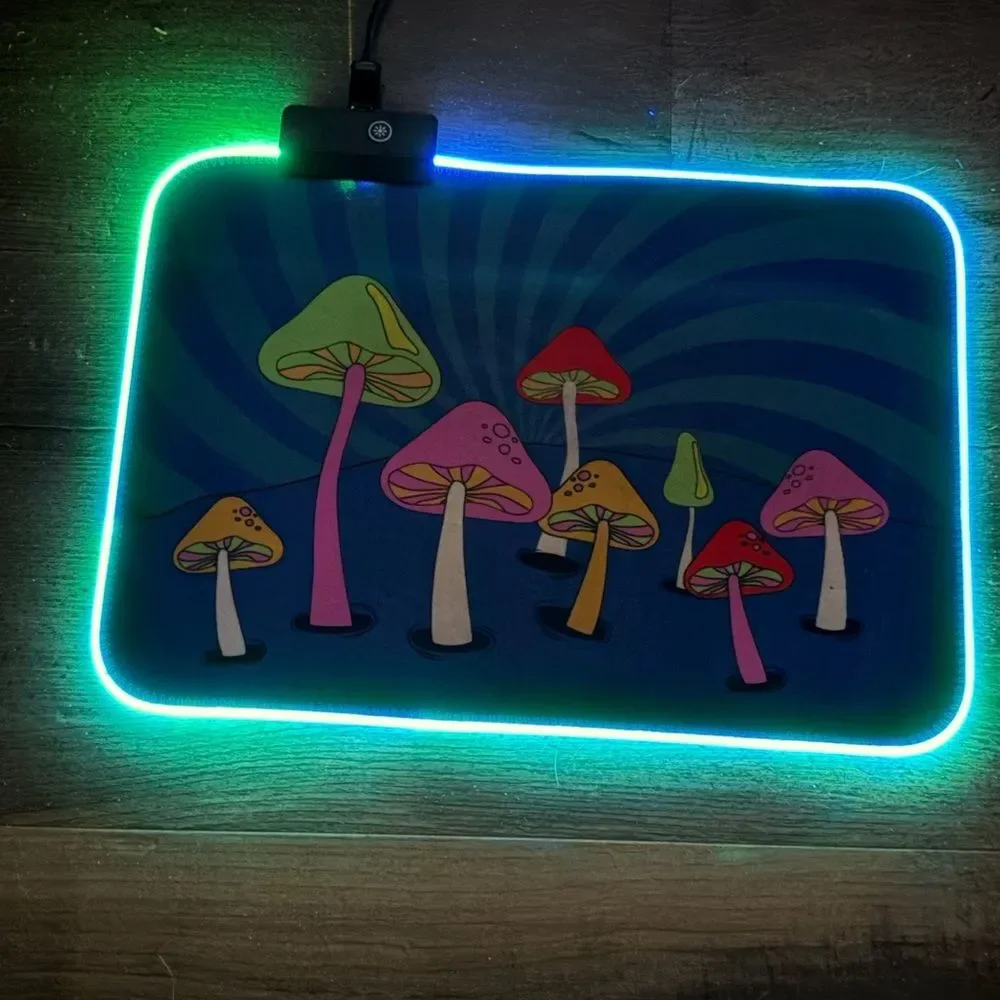 Colorful Mushroom Design Mouse Pad